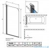 Radaway Eos PNJ Parawan nawannowy 50 lewy przejrzyste 1205102-101L